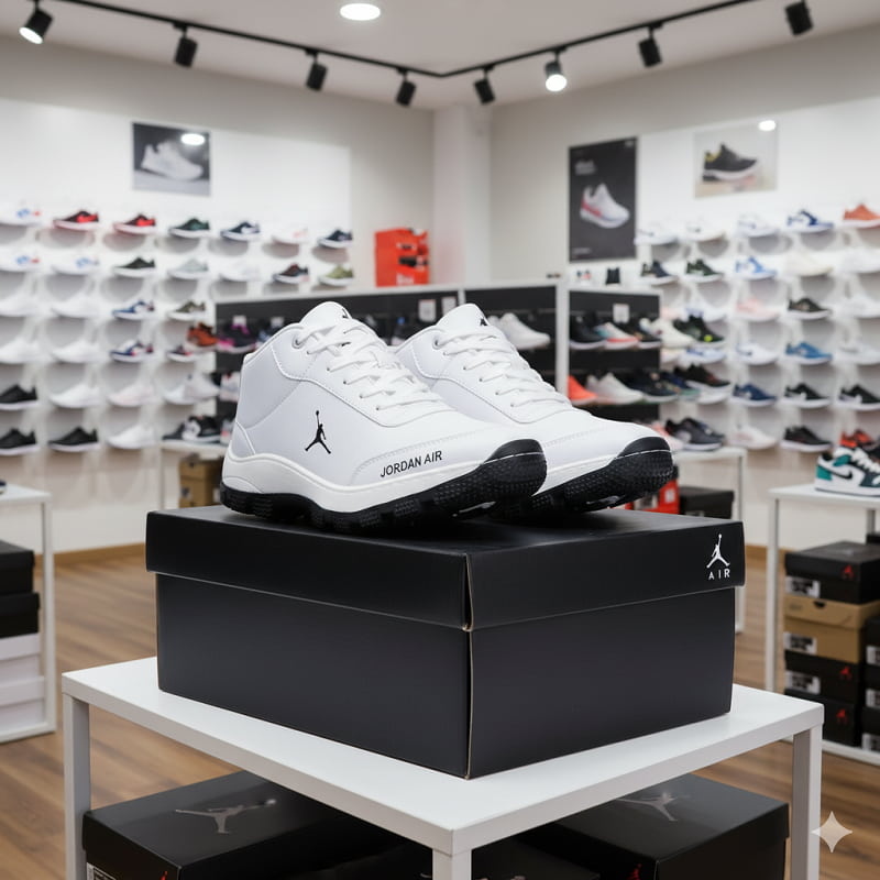 کفش اسپرت مردانه جردن سفید مدل Avin