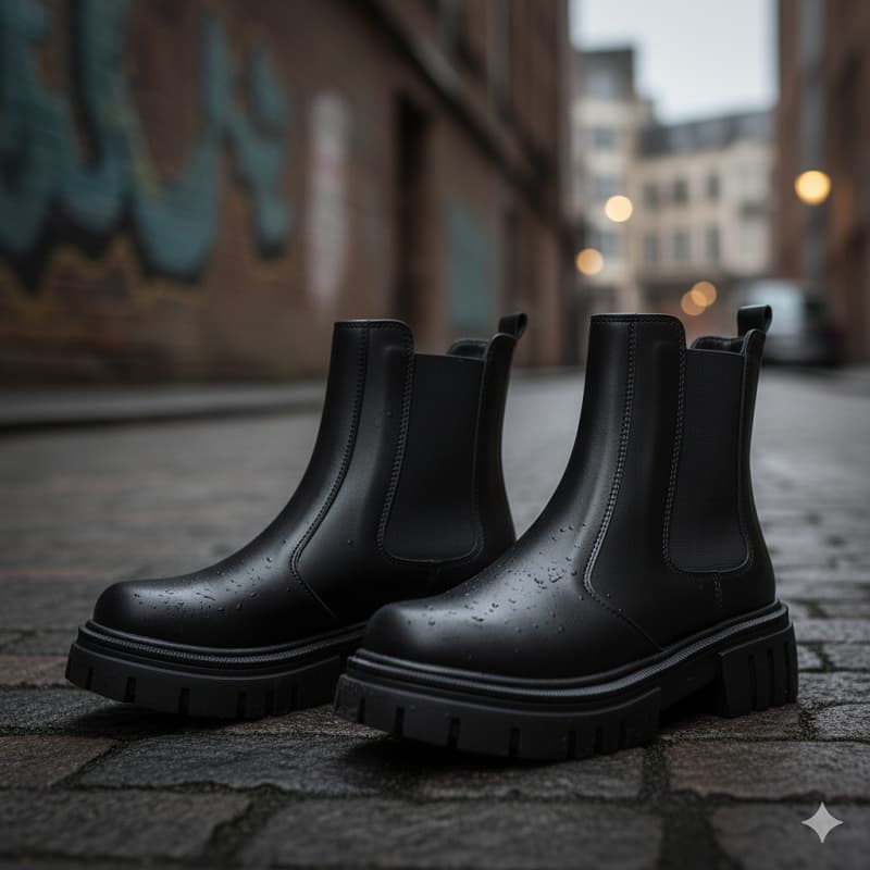 نیم بوت زنانه چلسی دوطرف کش-مشکی