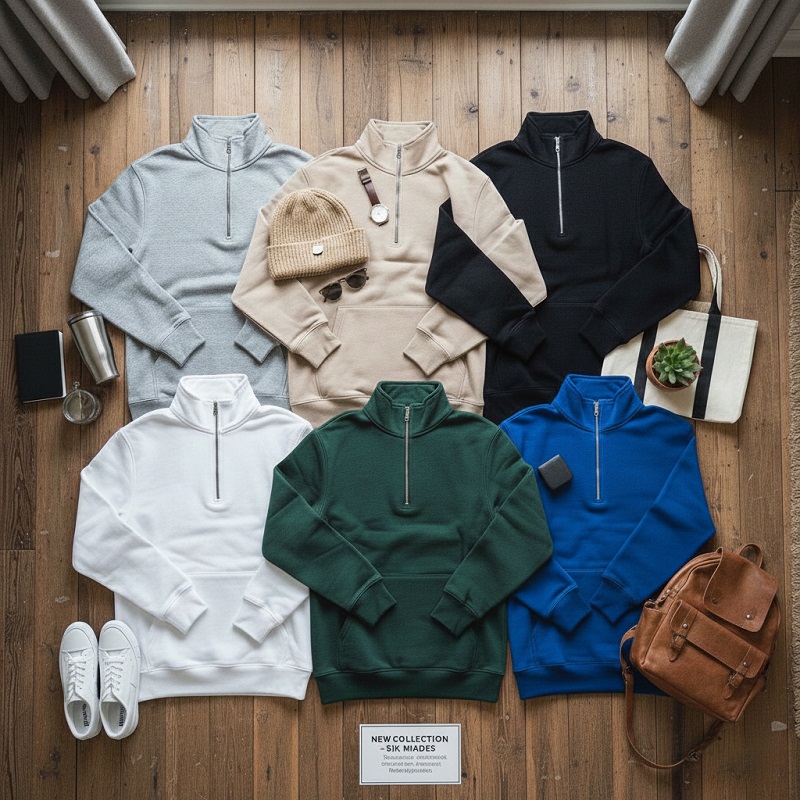 دورس مردانه نیم زیپ مدل Behbod-مشکی